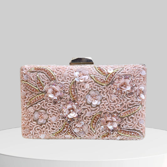 Zarbahaar Rose Gold Box Clutch