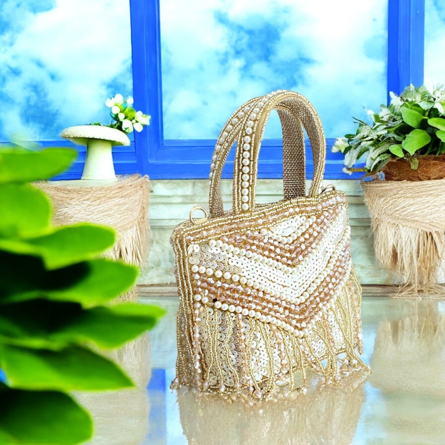 Bijou Bliss Gold Mini Bag
