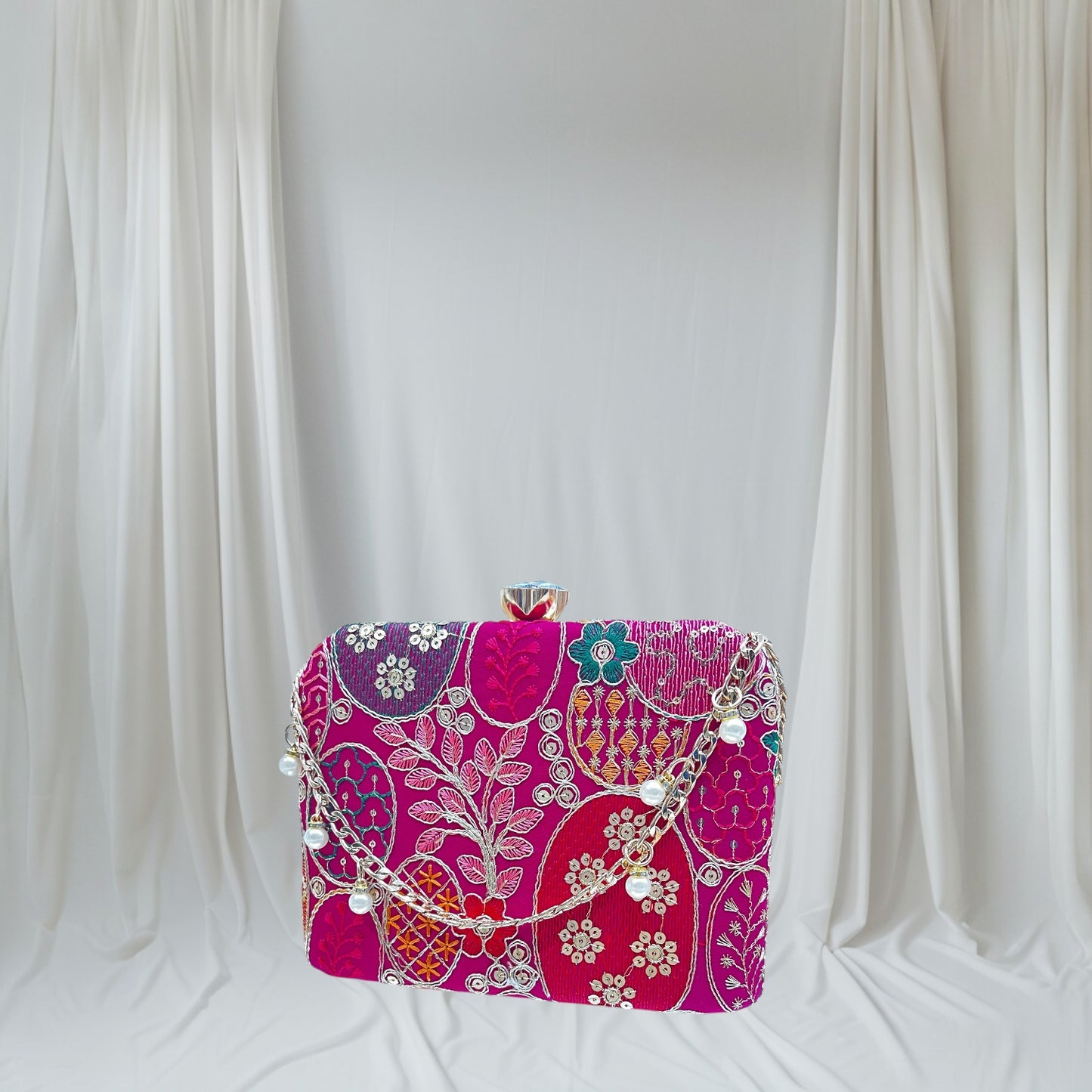 Jashn Pink Box Clutch
