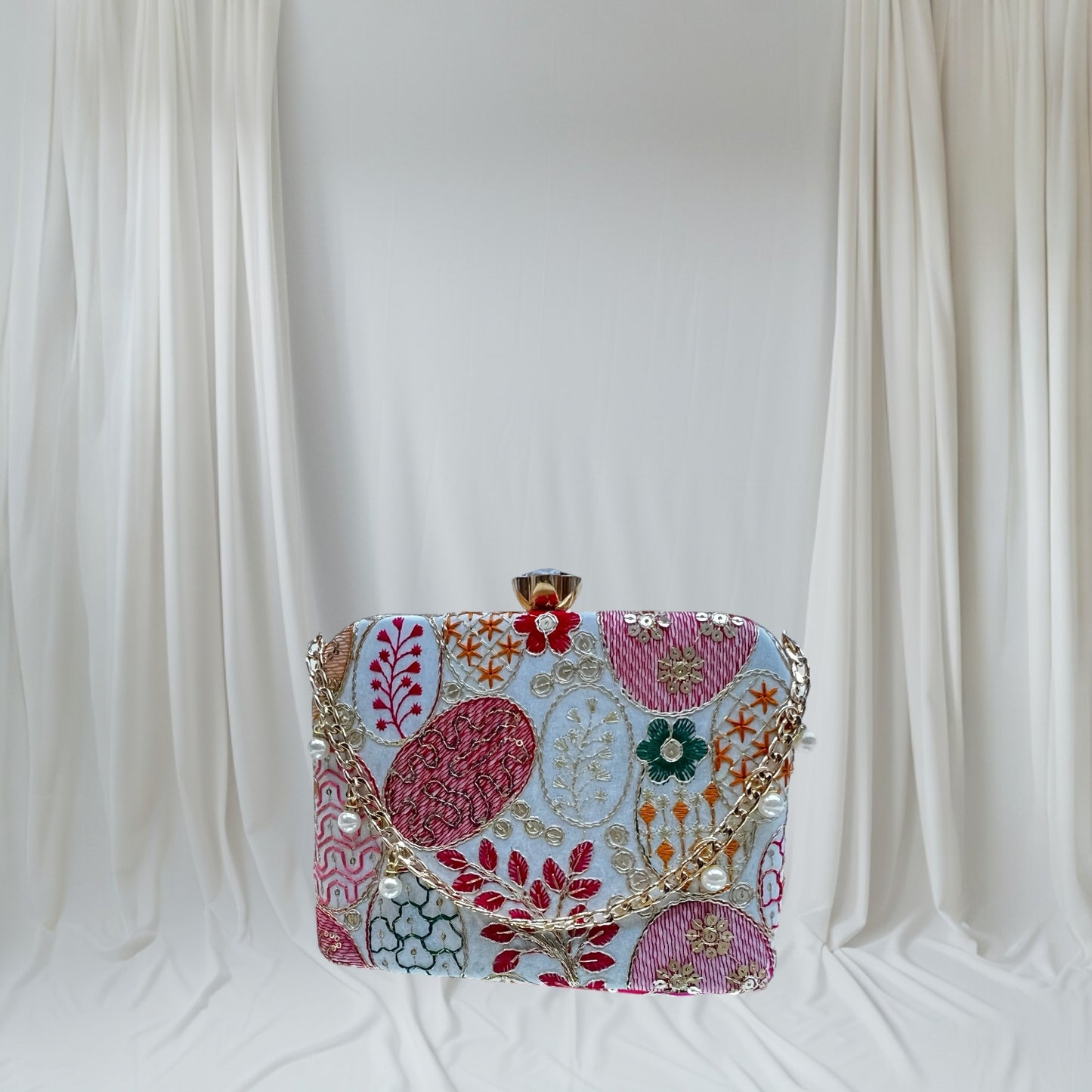 Jashn Grey Box Clutch