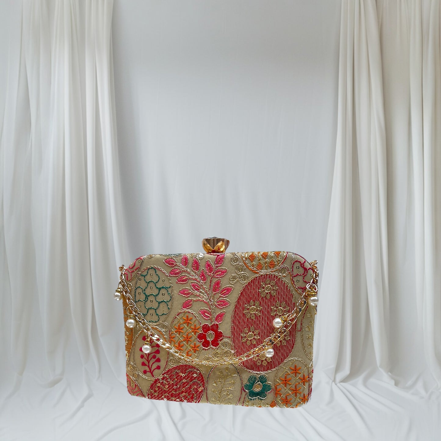 Jashn Gold Box Clutch