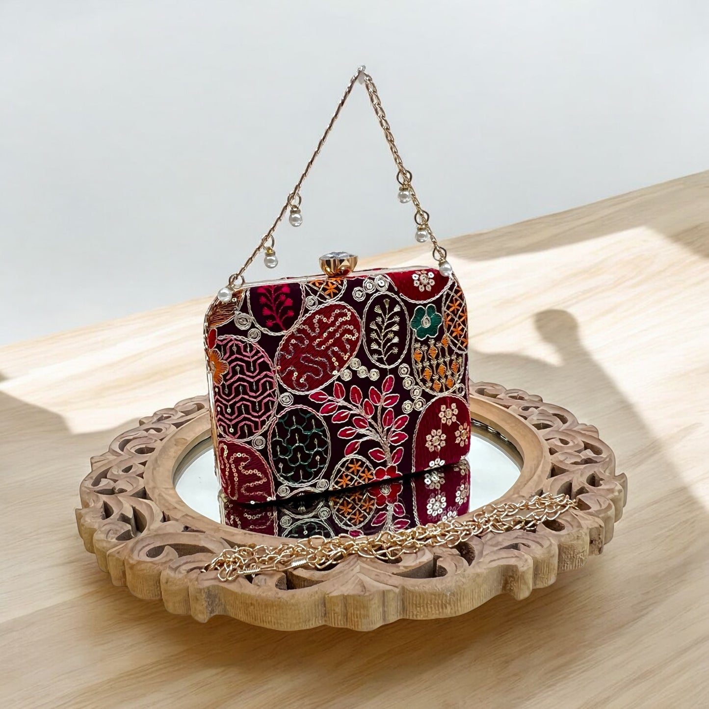 Jashn Wine Box Clutch