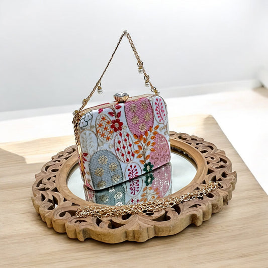 Jashn Grey Box Clutch