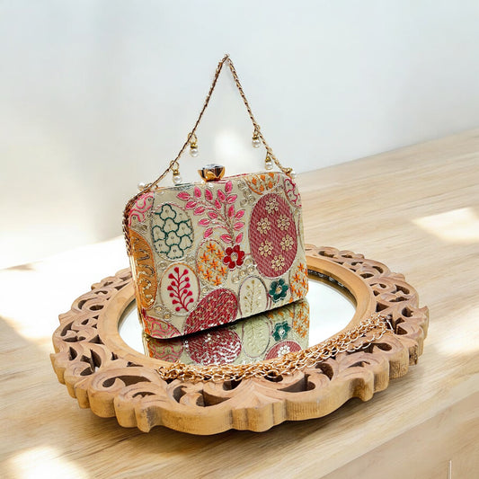 Jashn Gold Box Clutch