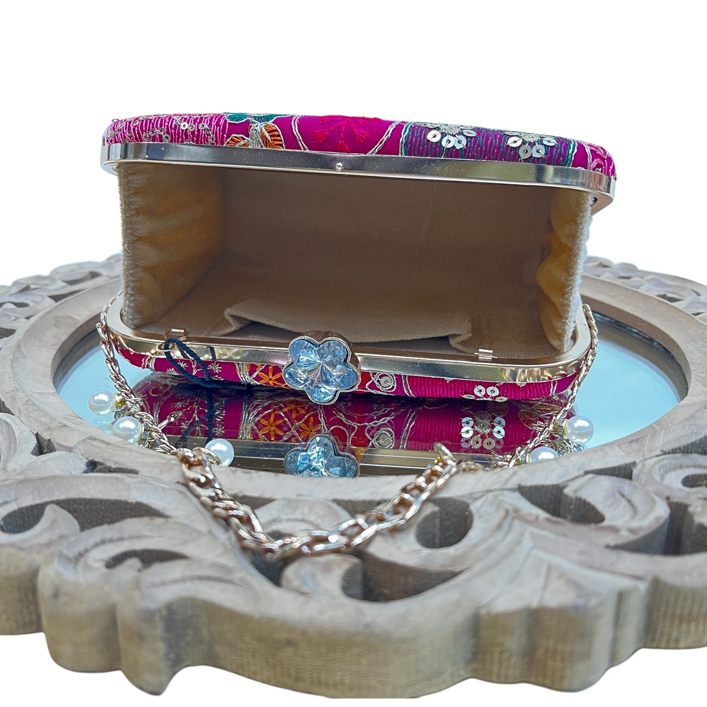 Jashn Pink Box Clutch