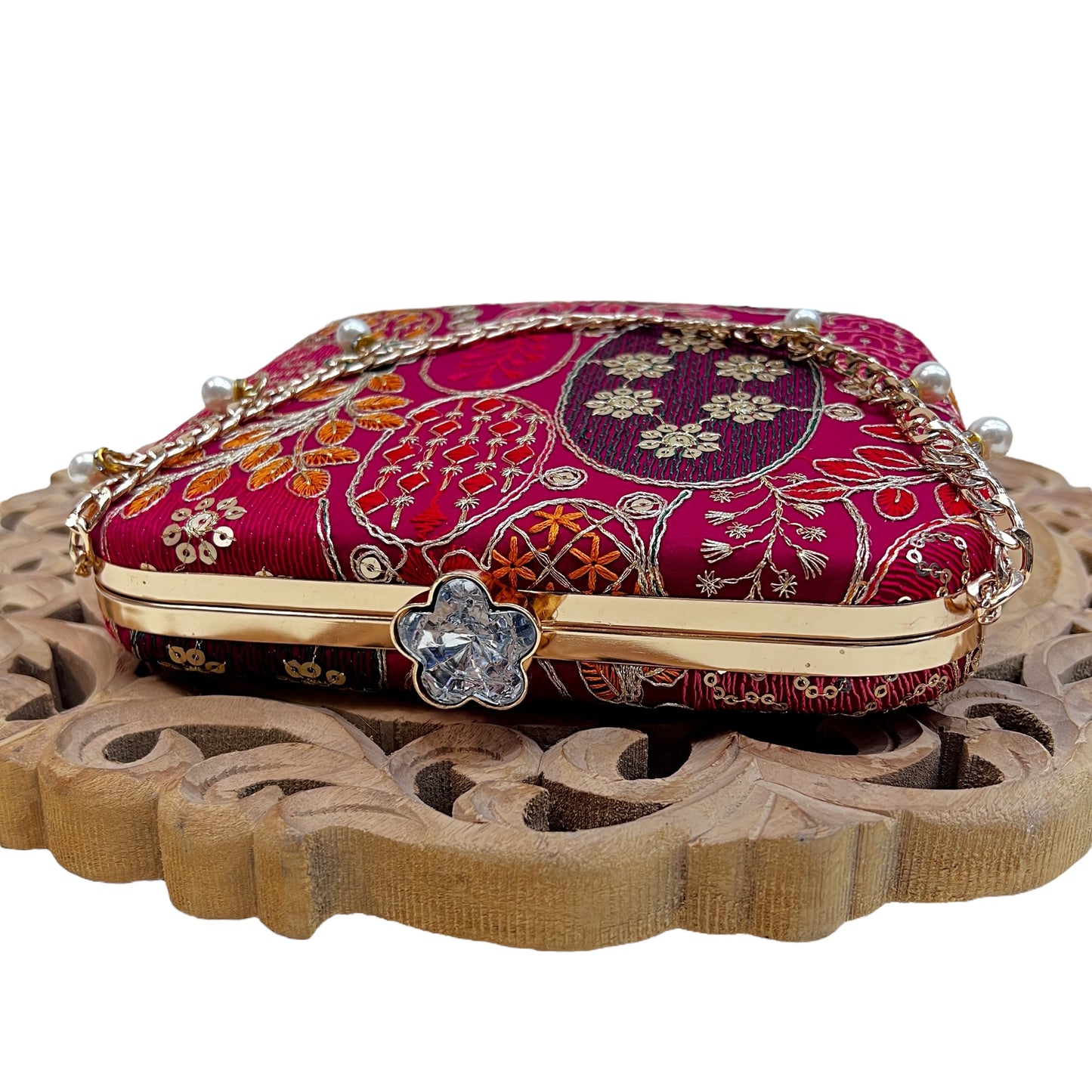 Jashn Pink Box Clutch