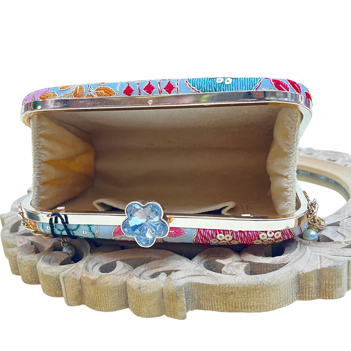 Jashn Grey Box Clutch