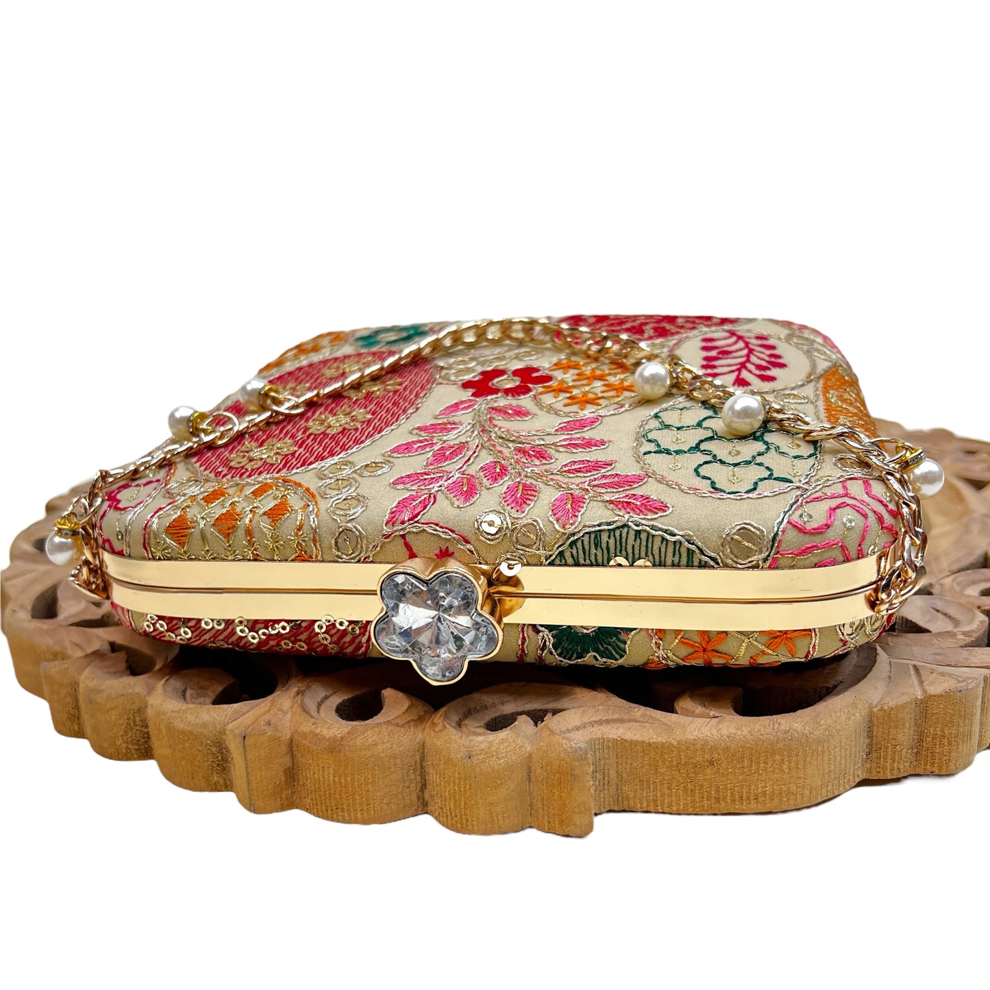 Jashn Gold Box Clutch