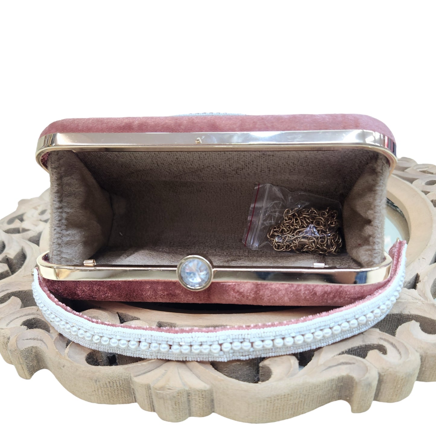 Evil Eye Pink Box Clutch