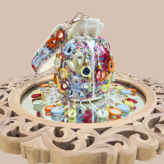 Rang Rasiya Mirror White Potli