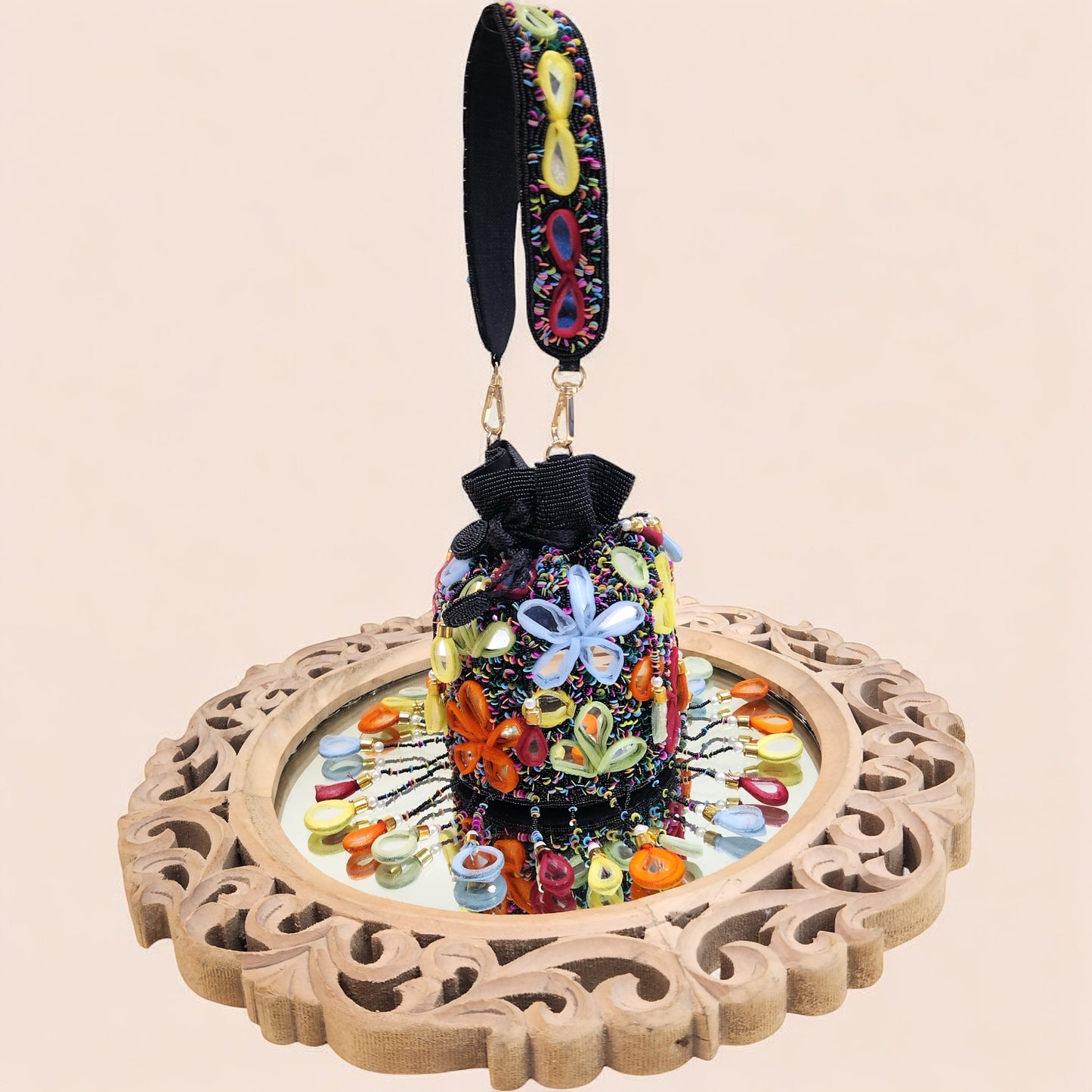 Rang Rasiya Mirror Black Potli