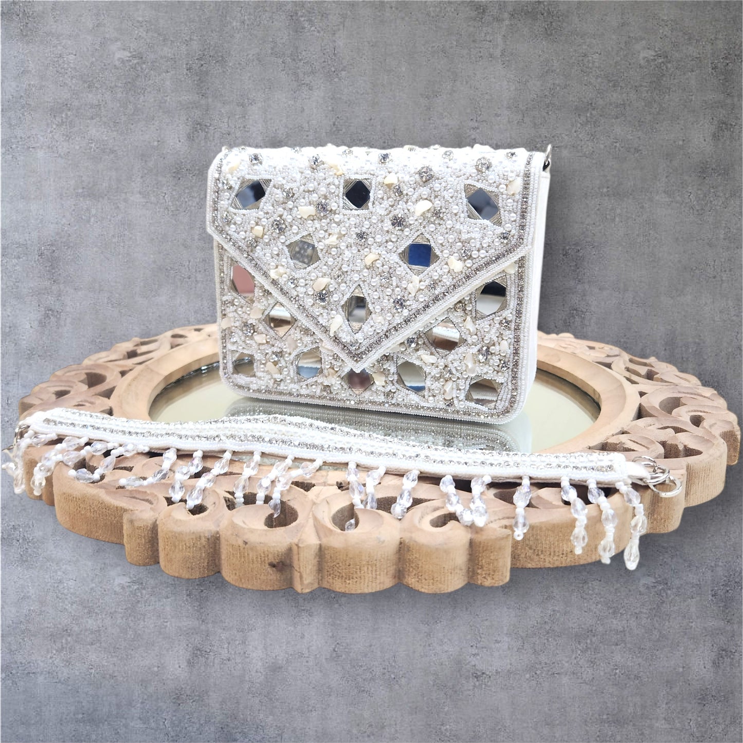 Taara Ivory Flapover Box Bag