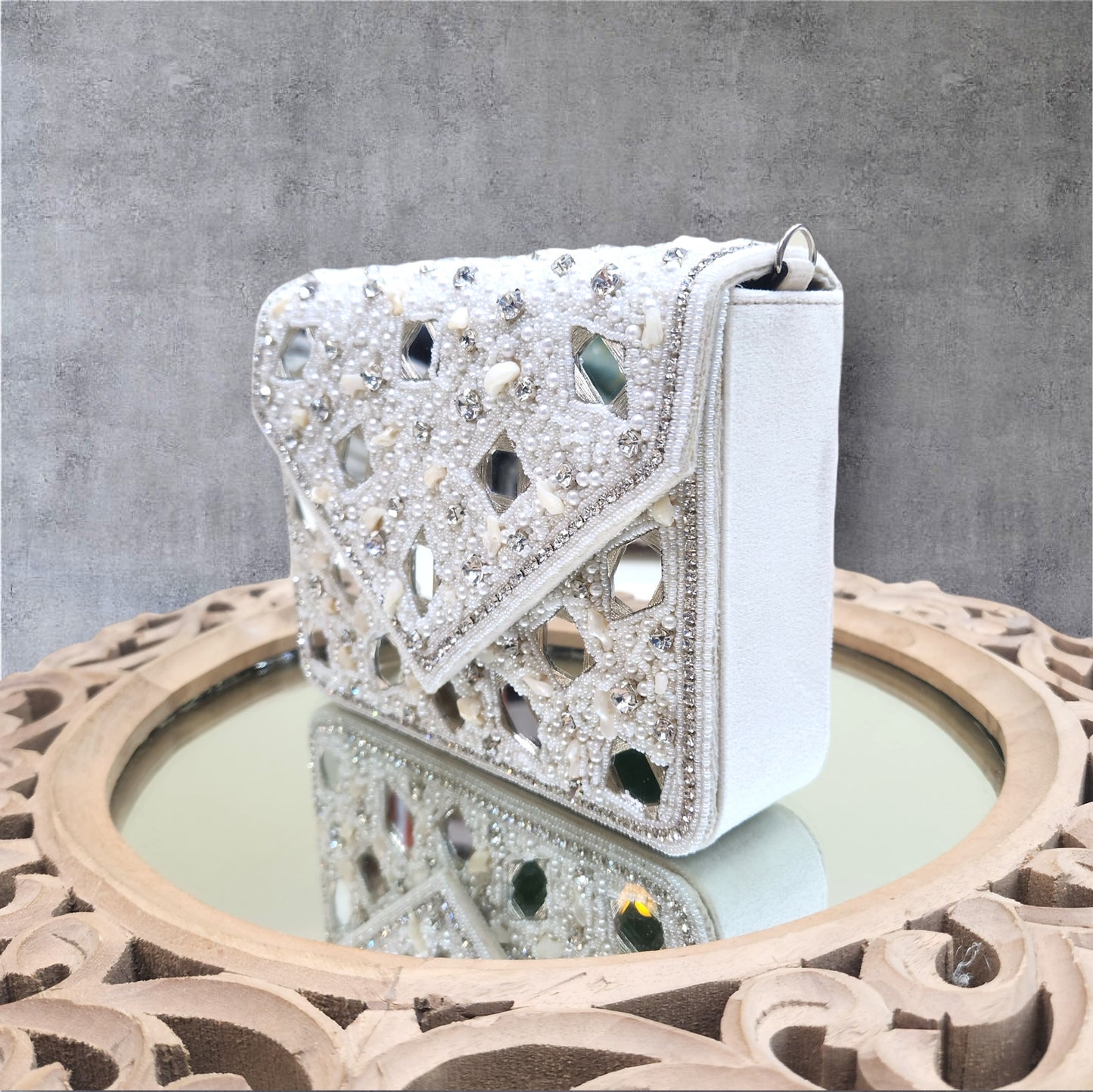 Taara Ivory Flapover Box Bag