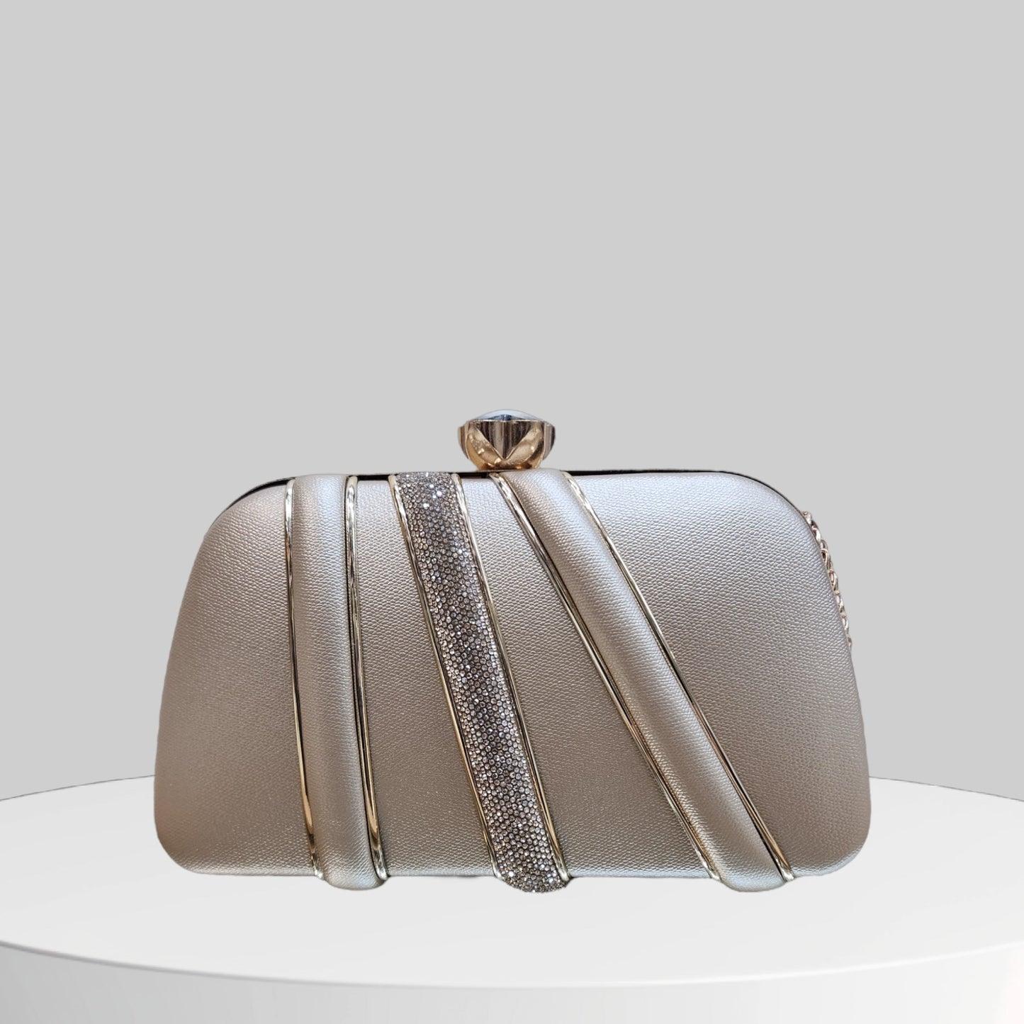 Glimmer Gold Box Clutch