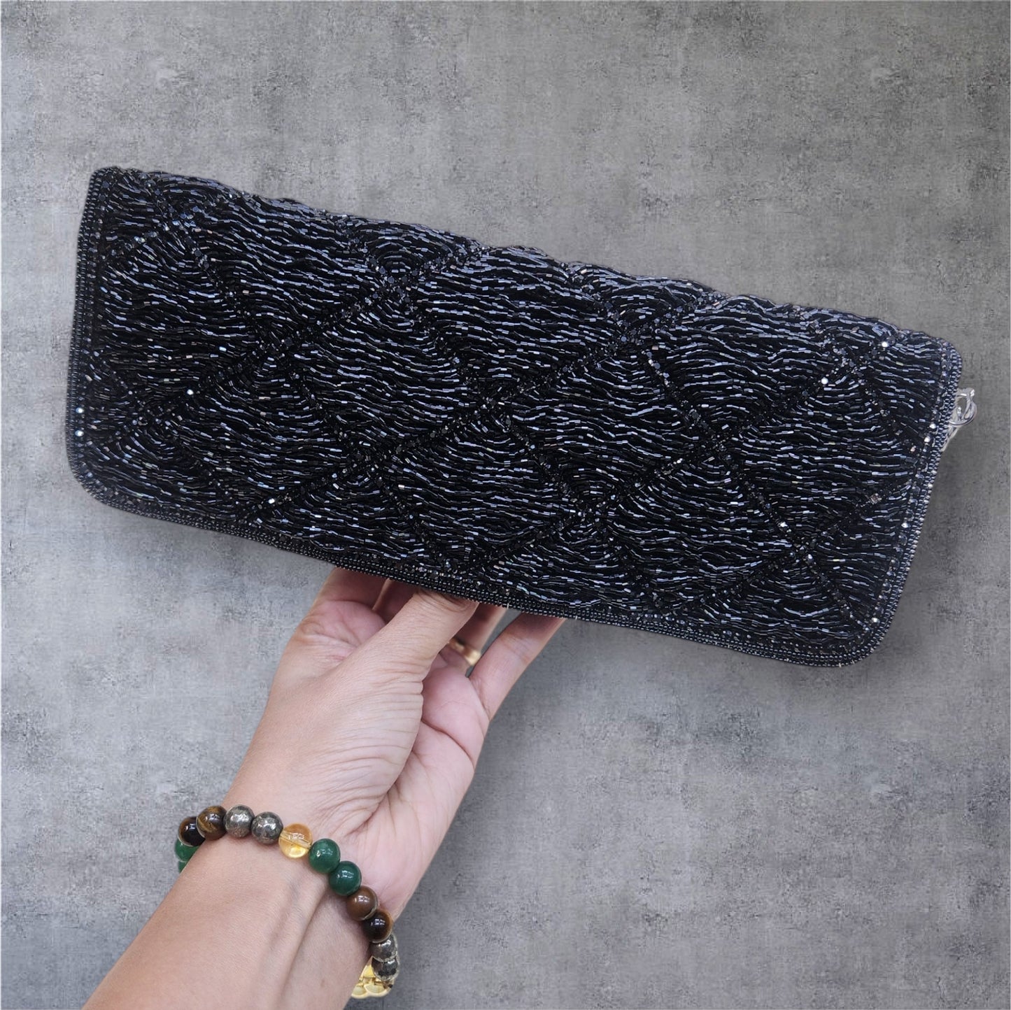 Kainaat Black Sleek Flapover Bag