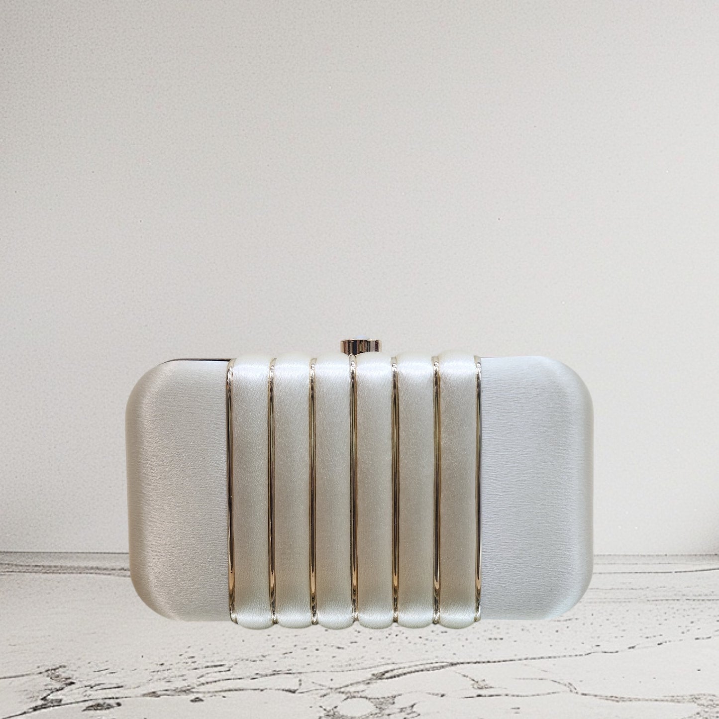 Elina Gold Box Clutch