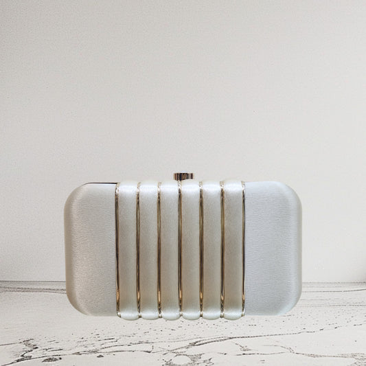 Elina Gold Box Clutch