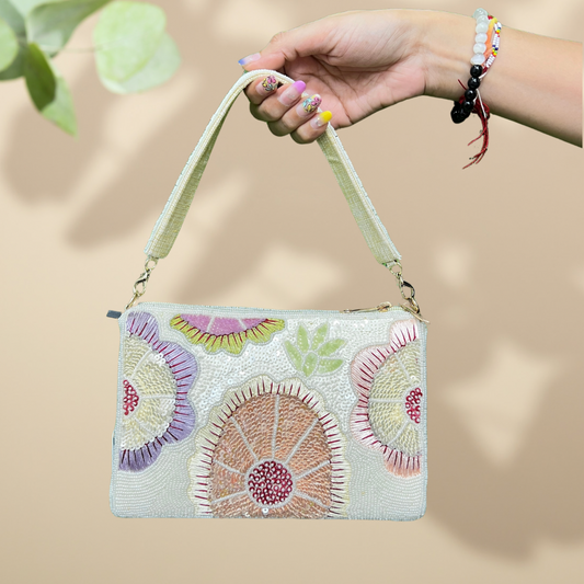 Glow Garden Ivory Bag