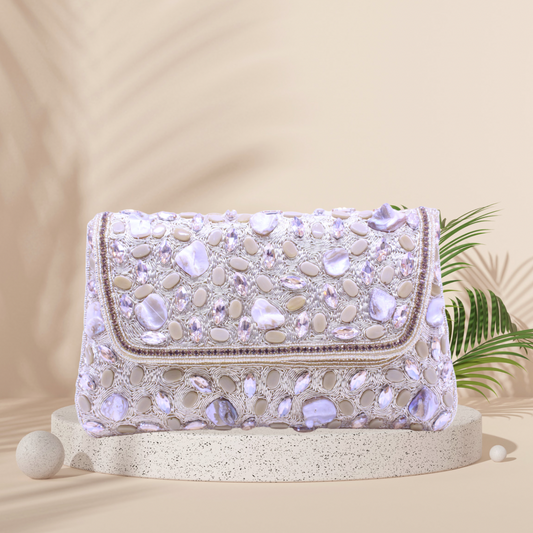 Baroque Mosaic Gold Envelope Clutch