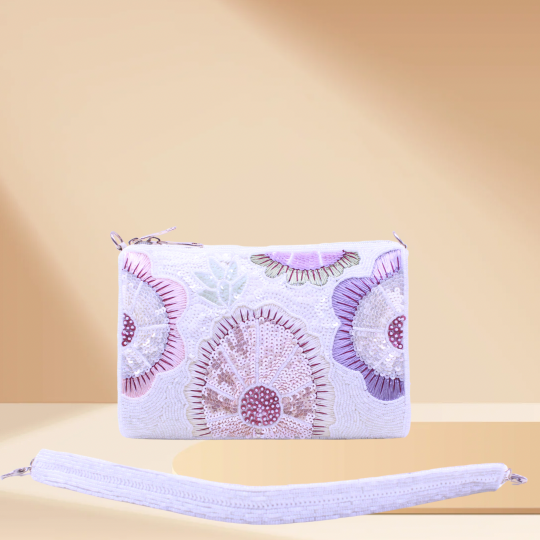 Glow Garden Ivory Bag