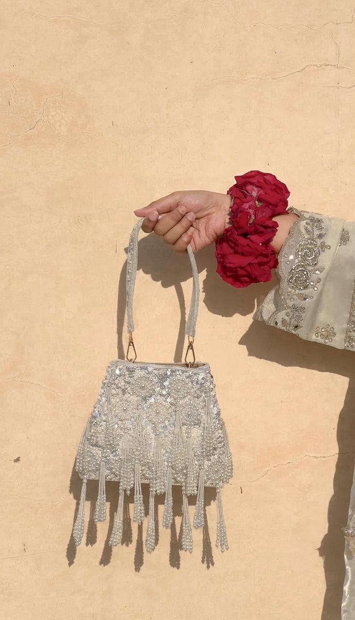 Sheen Ivory Pearl Potli
